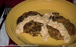 Michael's shrimp burgers with Remoulade sauce