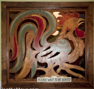 The rooster is a sign of hospitality.  I really liked this one.