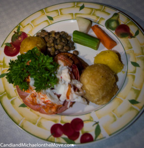 This is the Lobster entrée with Garlic Lime sauce ~ Fantastic!