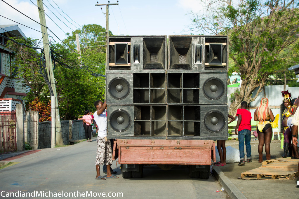 One (!) of the trucks blasting Soca music on the streets day and nigh during Carnival