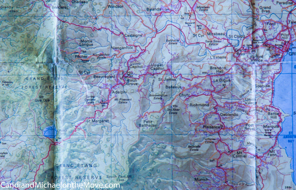 The government map, on the other hand, has every road and shows every curve.