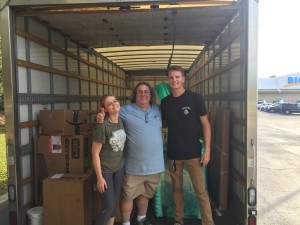 Our extraordinary loading team. MaryBeth, Michael and Asher. I didn't get a photo of DWigth who helped with the first load from Middleburg. 