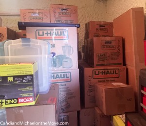 This is the garage when it was abut half full, more unloading to follow.