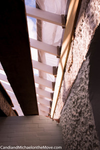 Here you can see the roof cut away so they can extend the walls to 12 feet, capped with a ring beam to make the structure more hurricane proof.