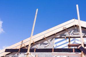 The wooden frame hasd been designed to made a molding at the top of the roof line to nicely finish off the new wall.