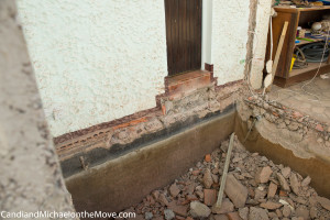 By removing the floor, we have effectively temporarily cut off access to the second master bedroom, as well as the patio.
