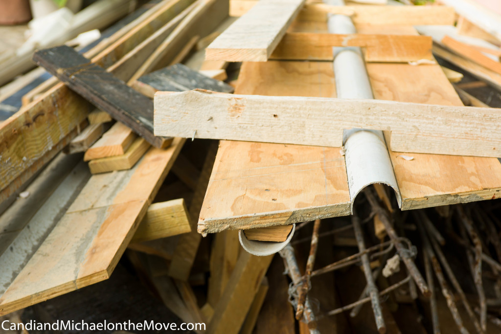 This is the wooden mold that was built to create the finished molding. I liked how they used PVC pipe to create the curves.