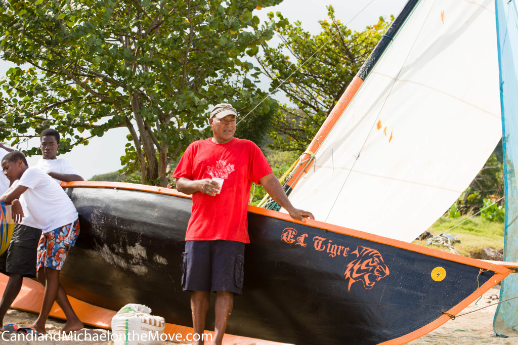 Captain Ray, leaning against his workboat, waiting for the village of Woburn to be called. Unfortunately, the Tigre will not place in the finals this year.