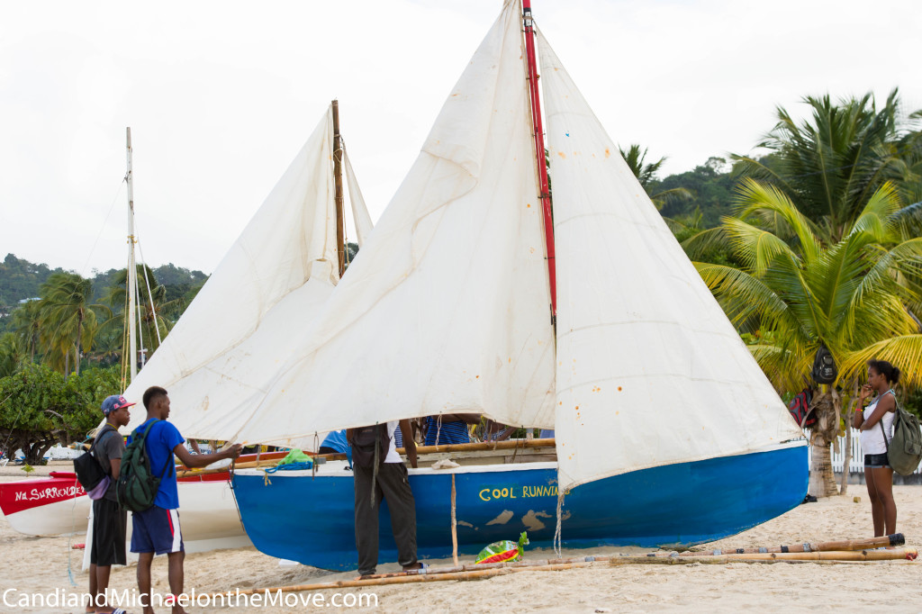 "Cool Running" getting rigged for its first race.