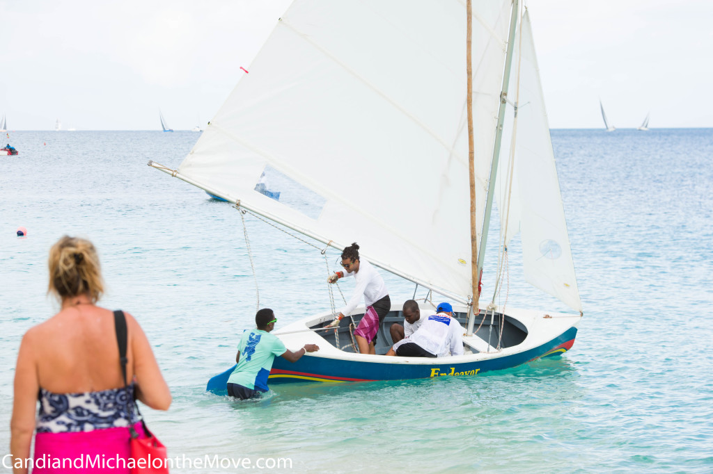 "Endeavor" rushing off the start line.