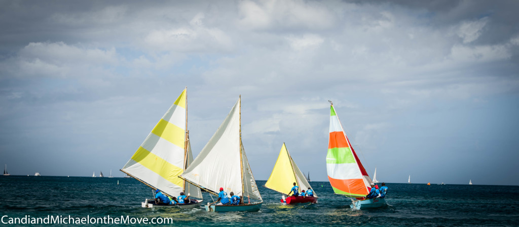 A fast start to one of the Village races. It's a miracle they don't all collide as they fight for position.