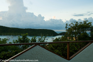 And this is how the railing area looked. We're cutting down the peaks and will have cables run between the upright posts.
