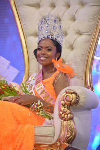 Reesa McIntosh sitting on her throne